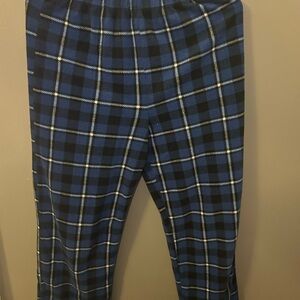 Blue Plaid Pajama Pants